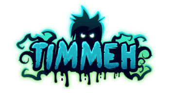 Timmeh's text logo, with horror-style typography.
